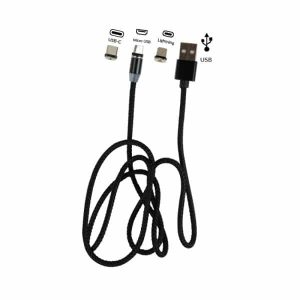 360° Magnetic Swivel Tip USB-A Cable 1M