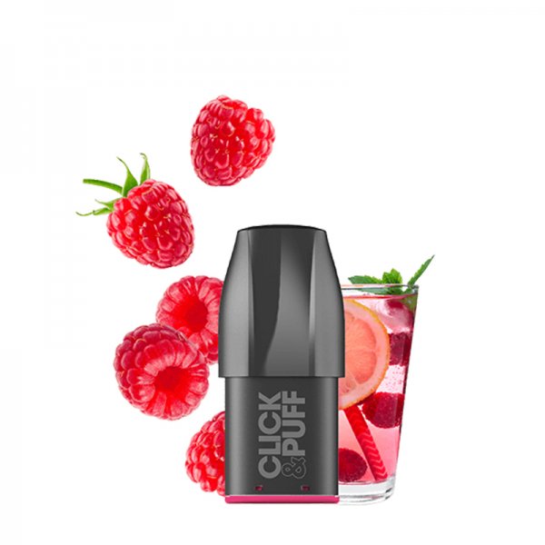 Cartridge Click & Puff 20mg Raspberry Soda (1kom) - X-Bar