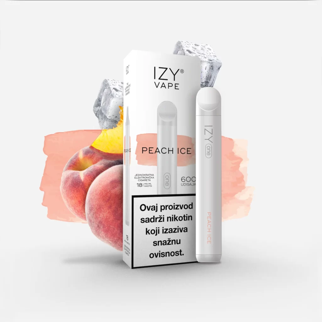 IZY One - Peach Ice 18 mg je odličan izbor za one koji traže praktičnost, jednostavnost i užitak u svijetu elektroničkih cigareta.