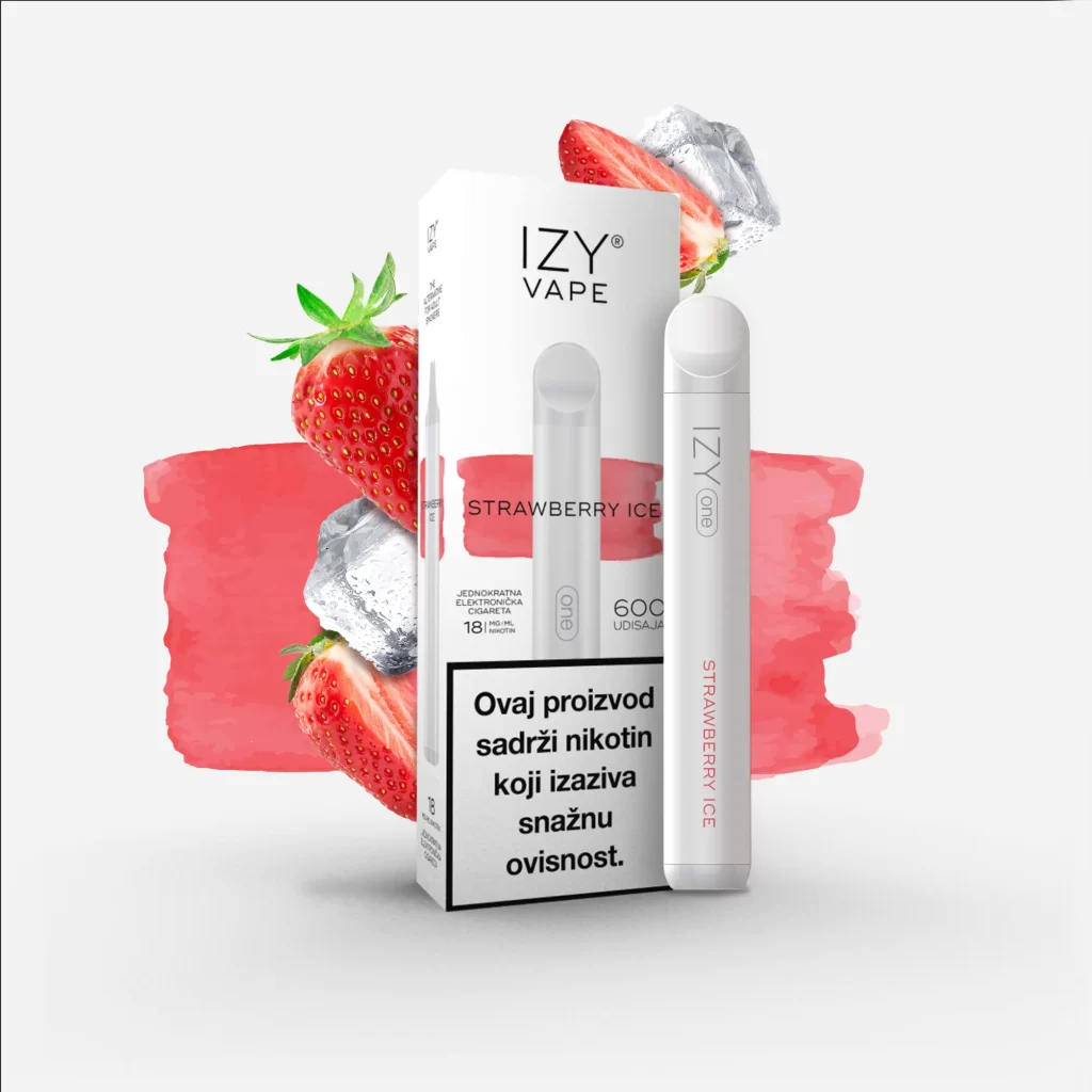 IZY One - Strawberrry Ice 18 mg je odličan izbor za one koji traže praktičnost, jednostavnost i užitak u svijetu elektroničkih cigareta.